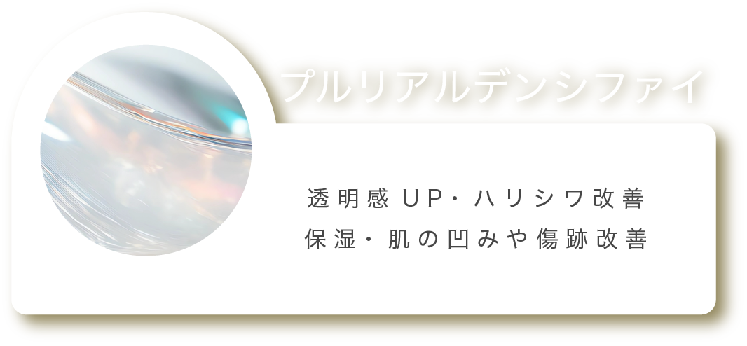 プルリアルデンシファイ 透明感UP・ハリシワ改善 保湿・肌の凹みや傷跡改善