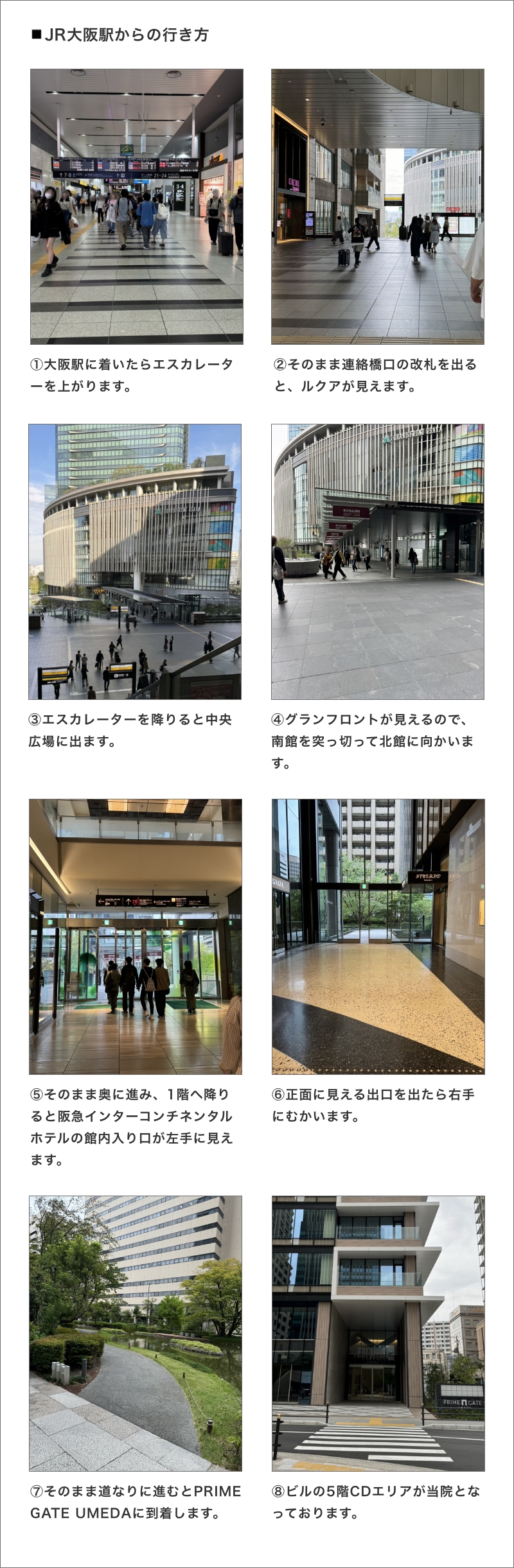 JR大阪駅からの行き方